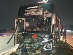 Wajah Bus PO Zifa Trans Ambyar di Tol Semarang-Batang, Petaka Truk Diam di Lajur Kanan Wajah Bus PO Zifa Trans Ambyar di Tol Semarang-Batang, Petaka Truk Diam di Lajur Kanan