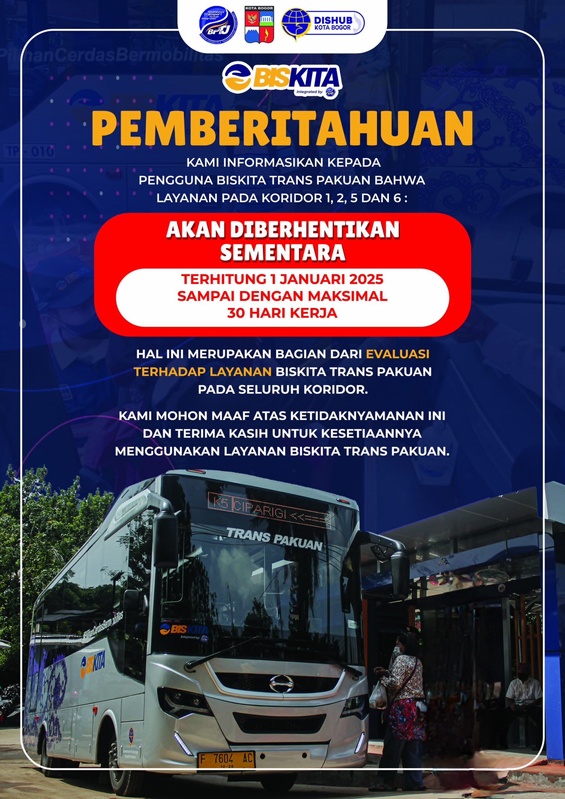 Pemkot Bogor Siap Operasikan Seluruh Koridor BisKita Transpakuan pada 2025 Pemkot Bogor Siap Operasikan Seluruh Koridor BisKita Transpakuan pada 2025