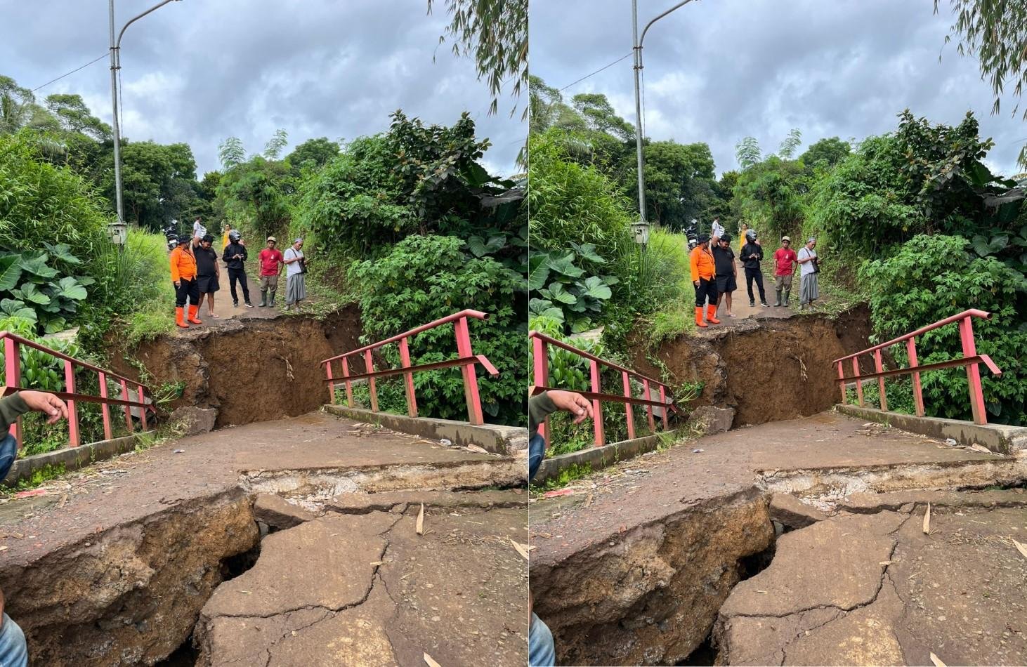 Jembatan Sukabumi Roboh Akibat Hujan, Akses Dua Desa Terputus Jembatan Sukabumi Roboh Akibat Hujan, Akses Dua Desa Terputus