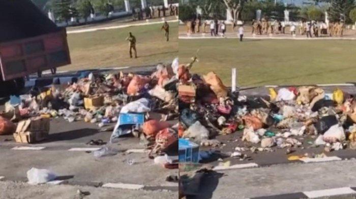 20 Gerobak Sampah Dibuang di Depan Kantor Lurah Kebalen Bekasi, Aksi Protes Penutupan TPS Ilegal Pemda 20 Gerobak Sampah Dibuang di Depan Kantor Lurah Kebalen Bekasi, Aksi Protes Penutupan TPS Ilegal Pemda