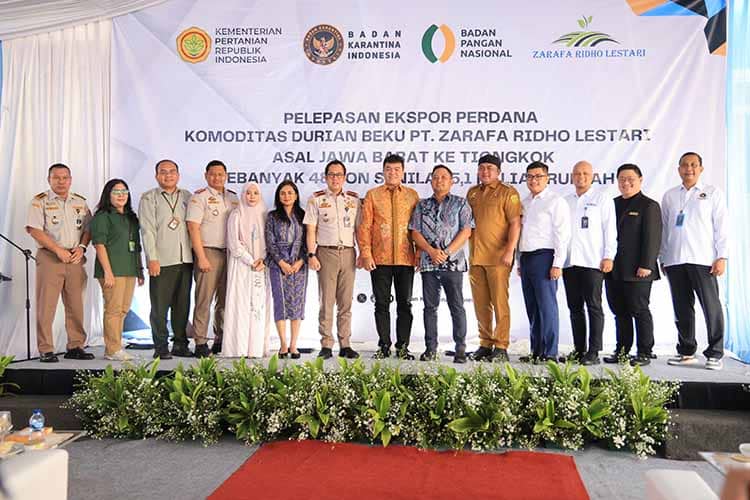 Bogor Tembus China: Bupati Bogor Lepas Ekspor Perdana 48 Ton Durian Beku Bogor Tembus China: Bupati Bogor Lepas Ekspor Perdana 48 Ton Durian Beku