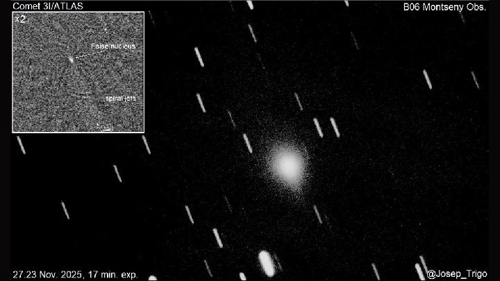 Komet 3I/ATLAS Semakin Terang dan Hijau Mendekati Bumi Komet 3I/ATLAS Semakin Terang dan Hijau Mendekati Bumi