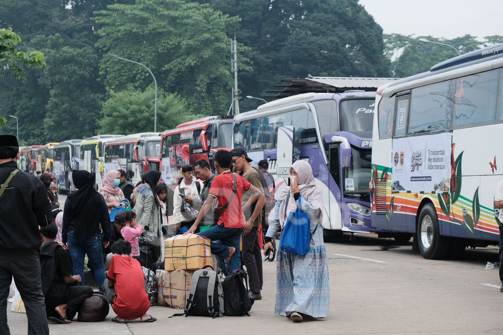 Kemenhub siapkan 401 bus gratis, warga Depok berangkat dari Terminal Jatijajar Kemenhub siapkan 401 bus gratis, warga Depok berangkat dari Terminal Jatijajar