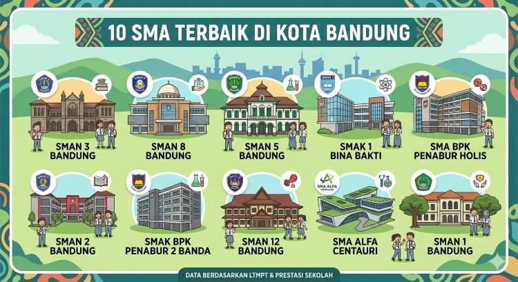 10 SMA Terbaik di Kota Bandung: Data UTBK, Prestasi & PPDB Lengkap 10 SMA Terbaik di Kota Bandung: Data UTBK, Prestasi & PPDB Lengkap