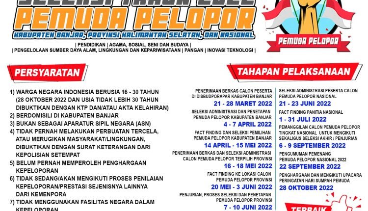 Pendaftaran Diperpanjang, Dispora Majalengka Ajak Pemuda Ikuti Pemilihan Pemuda Pelopor 2026 Pendaftaran Diperpanjang, Dispora Majalengka Ajak Pemuda Ikuti Pemilihan Pemuda Pelopor 2026