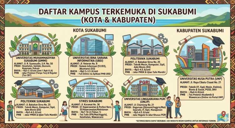 Panduan Lengkap Kampus di Sukabumi: Kota dan Kabupaten Panduan Lengkap Kampus di Sukabumi: Kota dan Kabupaten