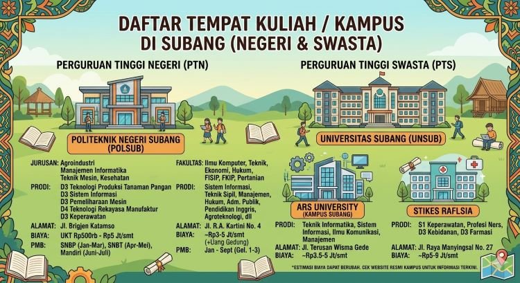 Panduan Lengkap Kampus & Indekost di Subang: PTN, PTS, Jurusan Panduan Lengkap Kampus & Indekost di Subang: PTN, PTS, Jurusan