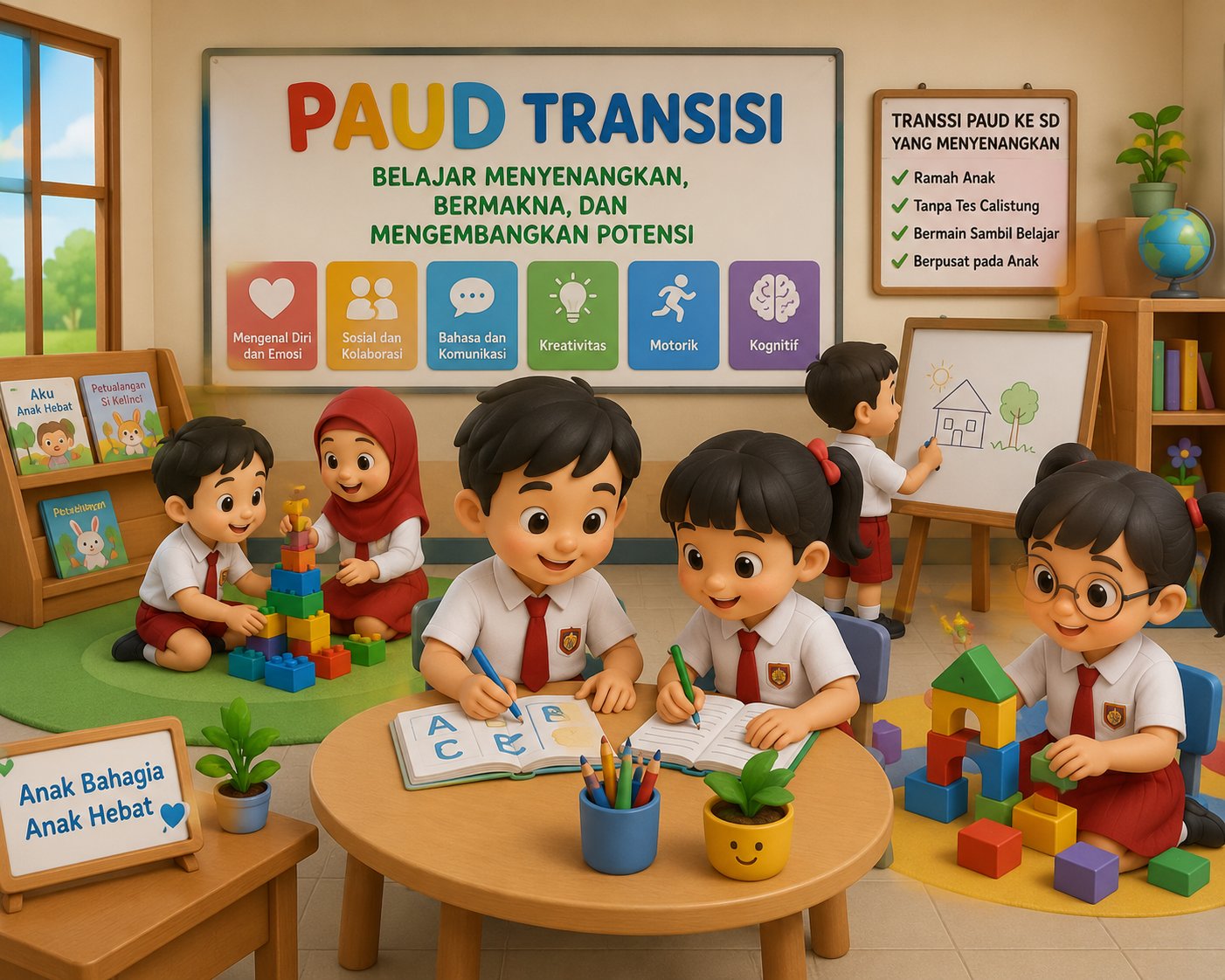Menyambut Gerakan Transisi PAUD ke SD yang Menyenangkan Menyambut Gerakan Transisi PAUD ke SD yang Menyenangkan